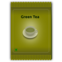 download Green Tea Sachet clipart image with 0 hue color