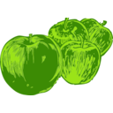 download Four Apples clipart image with 90 hue color