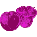 download Four Apples clipart image with 315 hue color