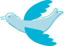 Blue Mail Bird Clipart