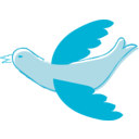 download Blue Mail Bird Clipart clipart image with 0 hue color