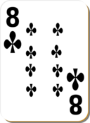 White Deck 8 Of Clubs