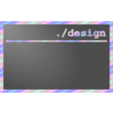 download Dot Slash Design clipart image with 180 hue color