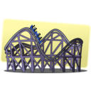 download Roller Coaster clipart image with 225 hue color