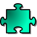 download Green Jigsaw Piece 08 clipart image with 45 hue color