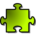 download Green Jigsaw Piece 08 clipart image with 315 hue color