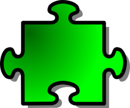 Green Jigsaw Piece 08