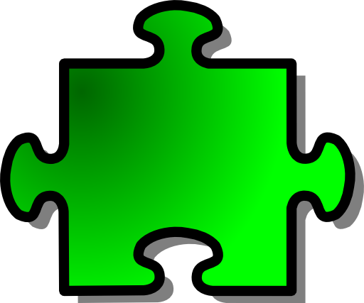 Green Jigsaw Piece 08