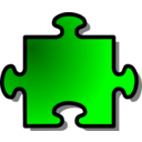 download Green Jigsaw Piece 08 clipart image with 0 hue color