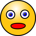 download Emoticons Amazed Face clipart image with 0 hue color