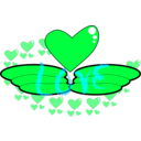 download Love Wing clipart image with 135 hue color