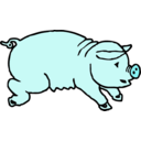 download Piggie clipart image with 180 hue color