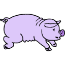 download Piggie clipart image with 270 hue color