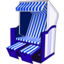 download Red Beach Chair clipart image with 225 hue color