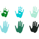 download Hand Prints clipart image with 135 hue color
