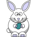 download Cartoon Bunny clipart image with 270 hue color