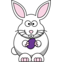 download Cartoon Bunny clipart image with 0 hue color