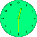 download Clock clipart image with 90 hue color