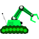 download Robot With A Claw clipart image with 90 hue color