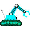 download Robot With A Claw clipart image with 135 hue color