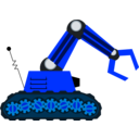 download Robot With A Claw clipart image with 180 hue color