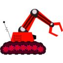 download Robot With A Claw clipart image with 315 hue color