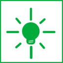 download Eco Green Light Bulb Icon clipart image with 45 hue color
