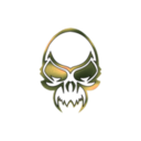 download Metalic Skull clipart image with 315 hue color
