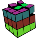 download Rubik 3d Colored clipart image with 90 hue color