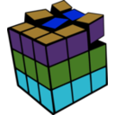 download Rubik 3d Colored clipart image with 180 hue color