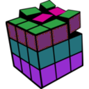 download Rubik 3d Colored clipart image with 270 hue color