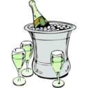 download Champagne On Ice clipart image with 45 hue color