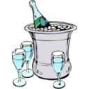 download Champagne On Ice clipart image with 135 hue color