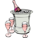 download Champagne On Ice clipart image with 315 hue color