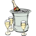 download Champagne On Ice clipart image with 0 hue color