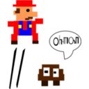 download Old Mario clipart image with 0 hue color
