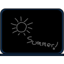 download Summer School Blackboard clipart image with 180 hue color
