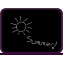 download Summer School Blackboard clipart image with 270 hue color