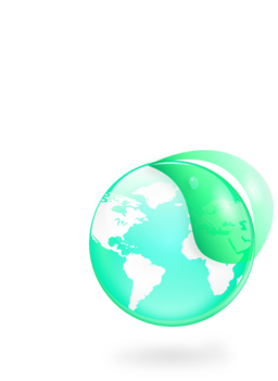 Environmental Eco Globe Leaf Icon