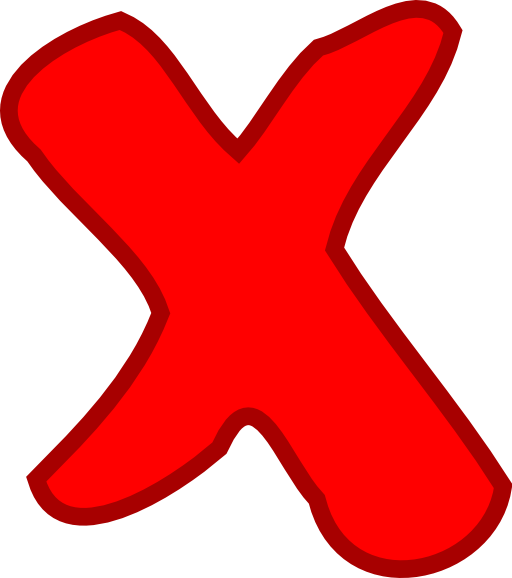 Red Not Ok Failure Symbol