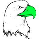 download Eagle clipart image with 90 hue color