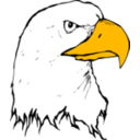 download Eagle clipart image with 0 hue color