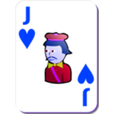 download White Deck Jack Of Hearts clipart image with 225 hue color