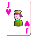 download White Deck Jack Of Hearts clipart image with 315 hue color
