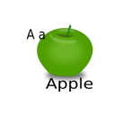 download A For Apple clipart image with 90 hue color