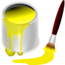 download Color Bucket Yellow clipart image with 0 hue color
