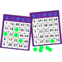 download Bingo Cards clipart image with 135 hue color
