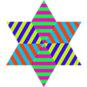 download Hexagram Triangle Stripes clipart image with 135 hue color