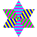 download Hexagram Triangle Stripes clipart image with 180 hue color