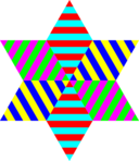 Hexagram Triangle Stripes